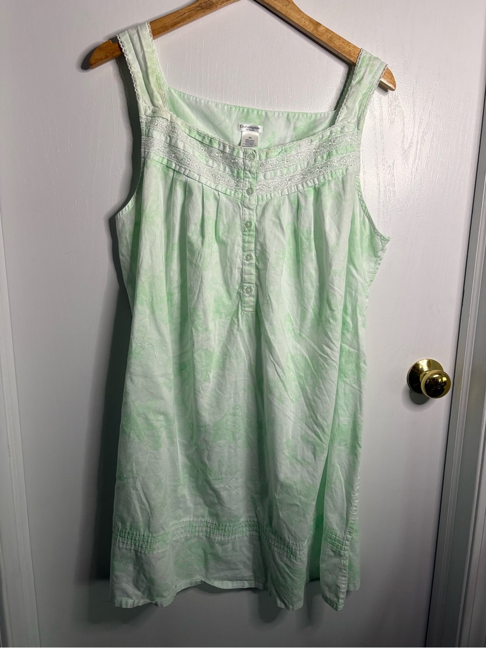 Cottagecore Sz XL Sleeveless Dress/Jumper/Nightgown Lace & Tuck Accents Prairie